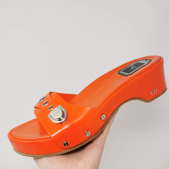 Christian Dior Platform Heel with Silver Clasps and Studs - Picture 1 of 11